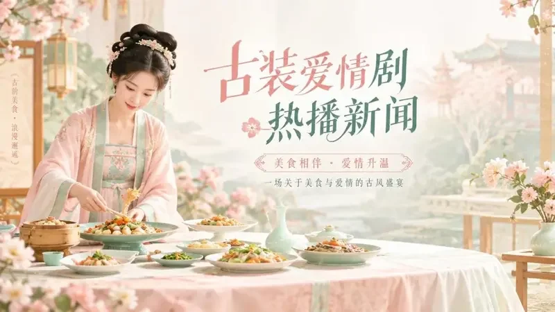 精选短剧资讯配图：古装甜宠新作《古代小厨娘》定档，一口美食一段姻缘